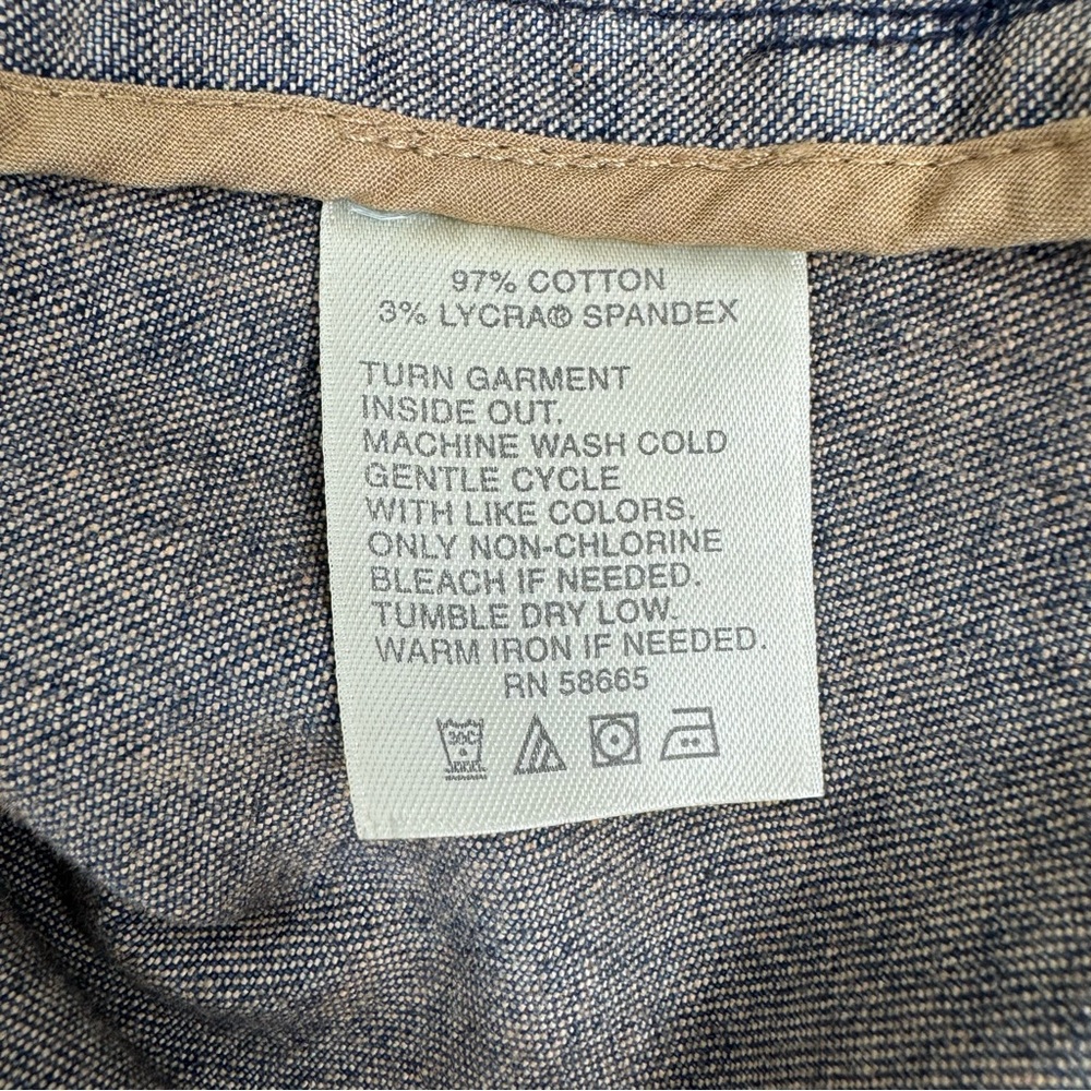 Vintage denim tailored blazer w stretch y2k Nordstrom classiques entier M Petite - Picture 12 of 17